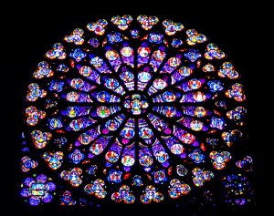 South Rose Window, Notre Dame Cathedral, Paris, France. Copyright 2000 by Blair Atherton